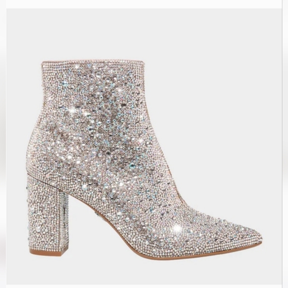 BETSEY JOHNSON: Cady Rhinestone Booties Size 5 - Picture 1 of 7